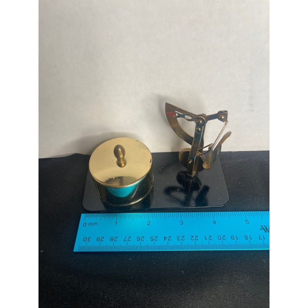 Vintage Brass Letterā Scale with Stamp Dispenser